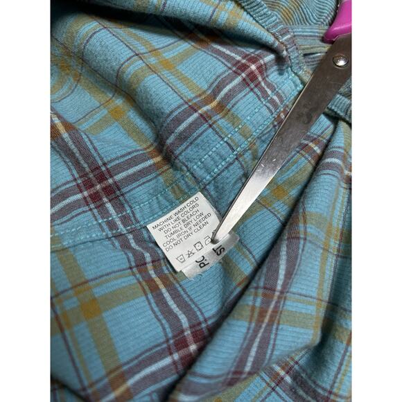 Carbon 2 Cobalt Corduroy Shirt Men’s‎ Medium Plaid Button Up 100% Cotton - Picture 9 of 9